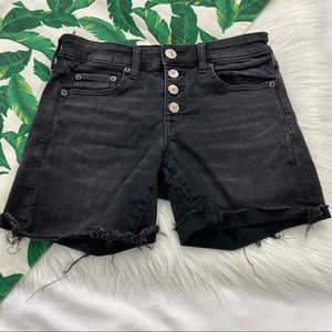 AEO Buttonfly Raw Hem MIDI Shorts 206